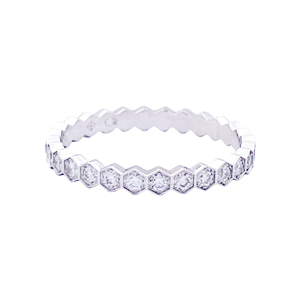 Bague Alliance CHAUMET "Bee my Love" en or blanc et diamants - Castafiore