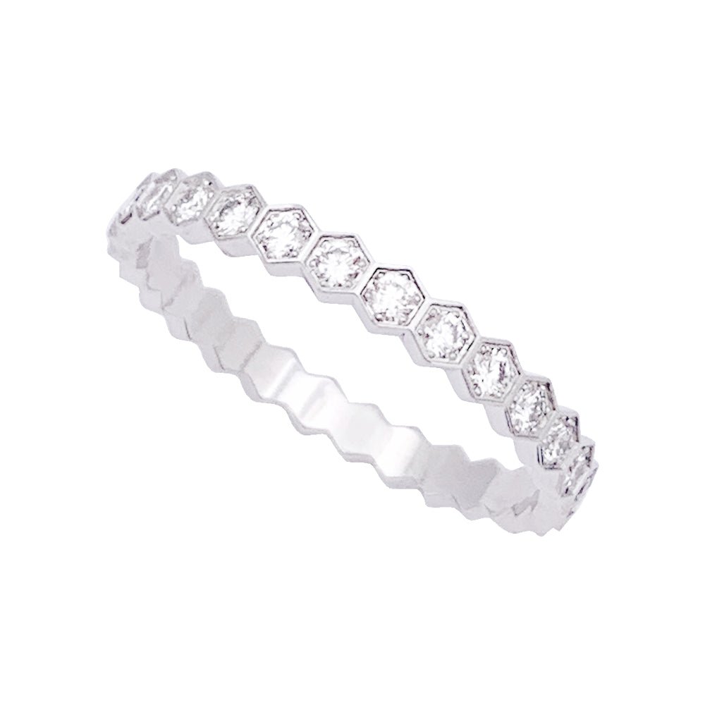 Bague Alliance CHAUMET "Bee my Love" en or blanc et diamants - Castafiore