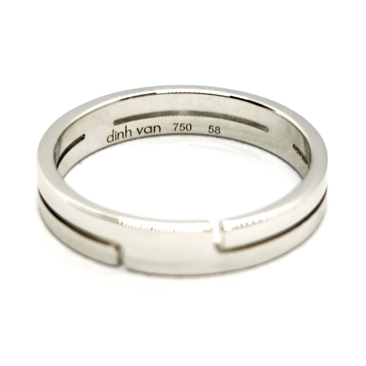 Bague Alliance DINH VAN "Seventies" en or blanc - Castafiore