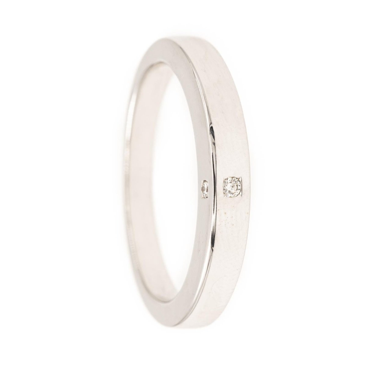 Bague Alliance en or blanc et diamant - Castafiore