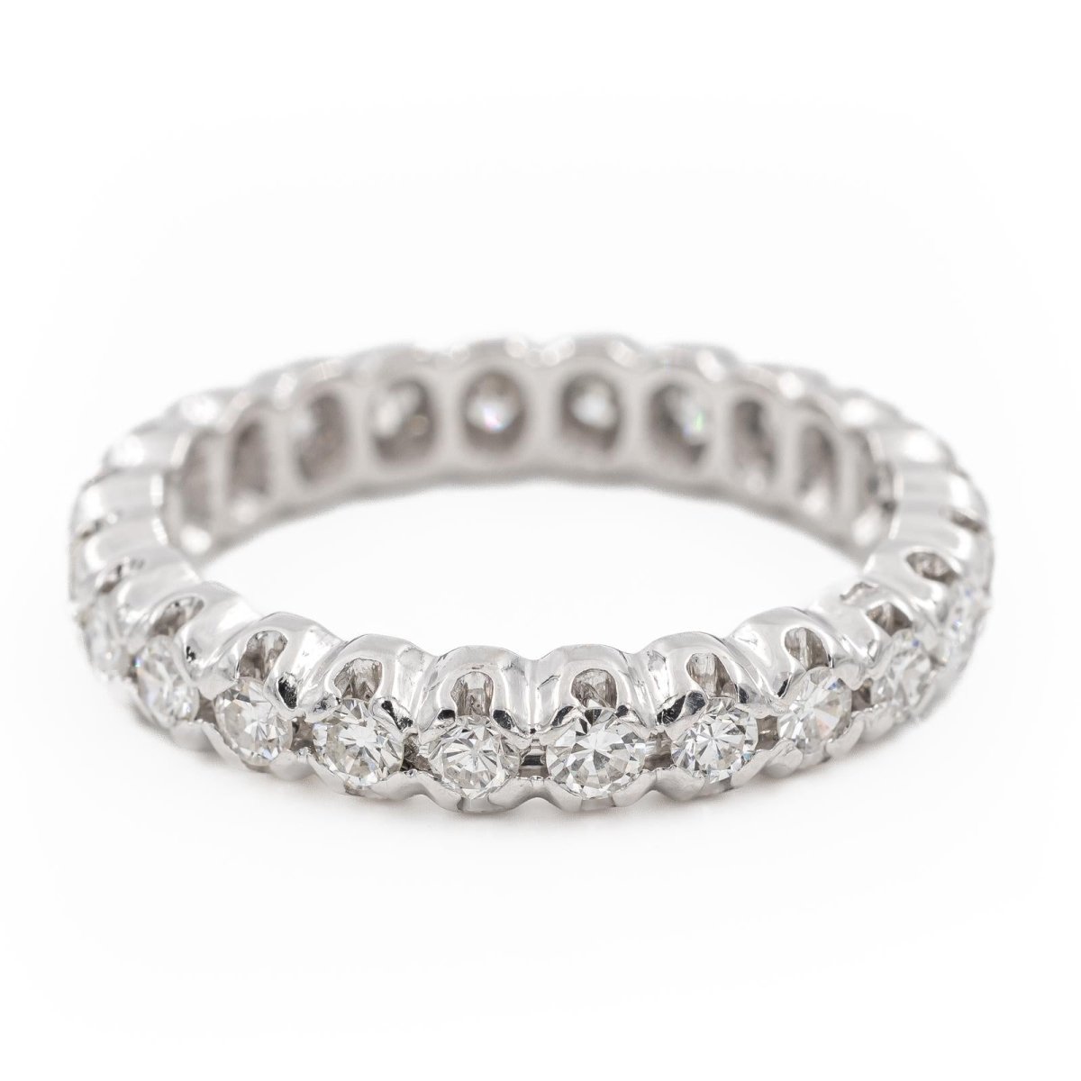 Bague Alliance en or blanc et diamants - Castafiore