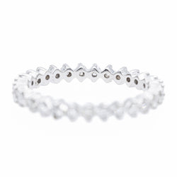 Bague Alliance en or blanc et diamants - Castafiore