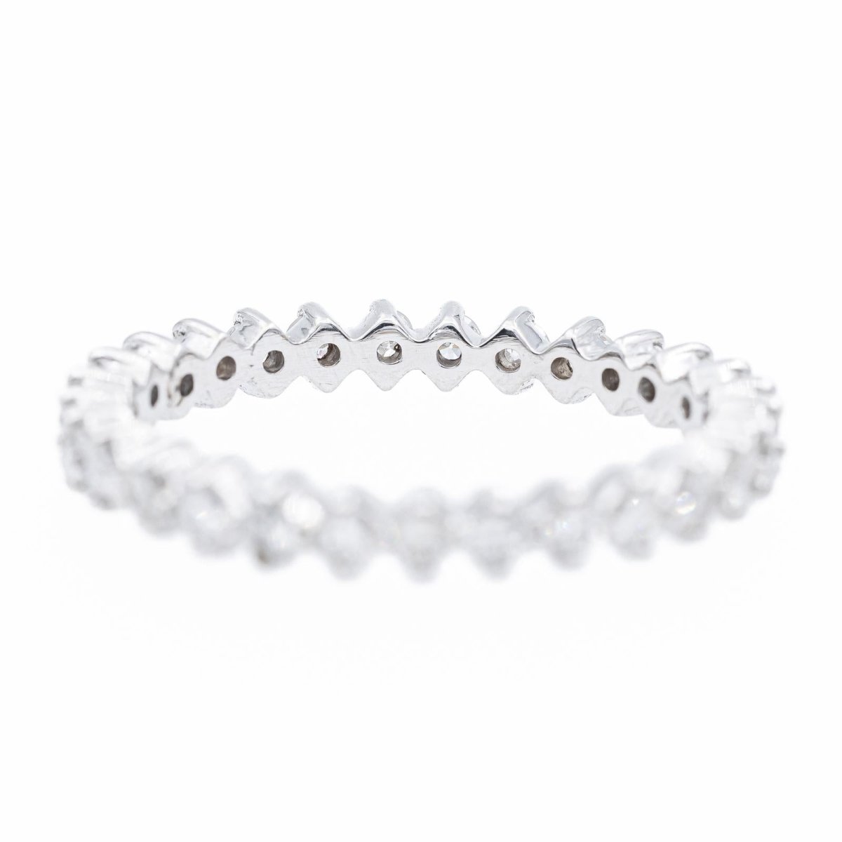 Bague Alliance en or blanc et diamants - Castafiore