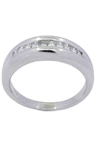 Bague Alliance En Or Blanc Et Diamants - Castafiore