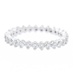 Bague Alliance en or blanc et diamants - Castafiore