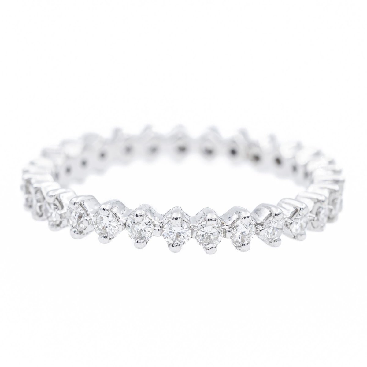 Bague Alliance en or blanc et diamants - Castafiore