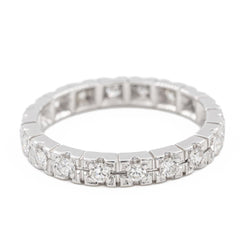 Bague Alliance en or blanc et diamants - Castafiore