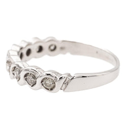 Bague Alliance en or blanc et diamants - Castafiore