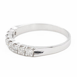 Bague Alliance en or blanc et diamants - Castafiore