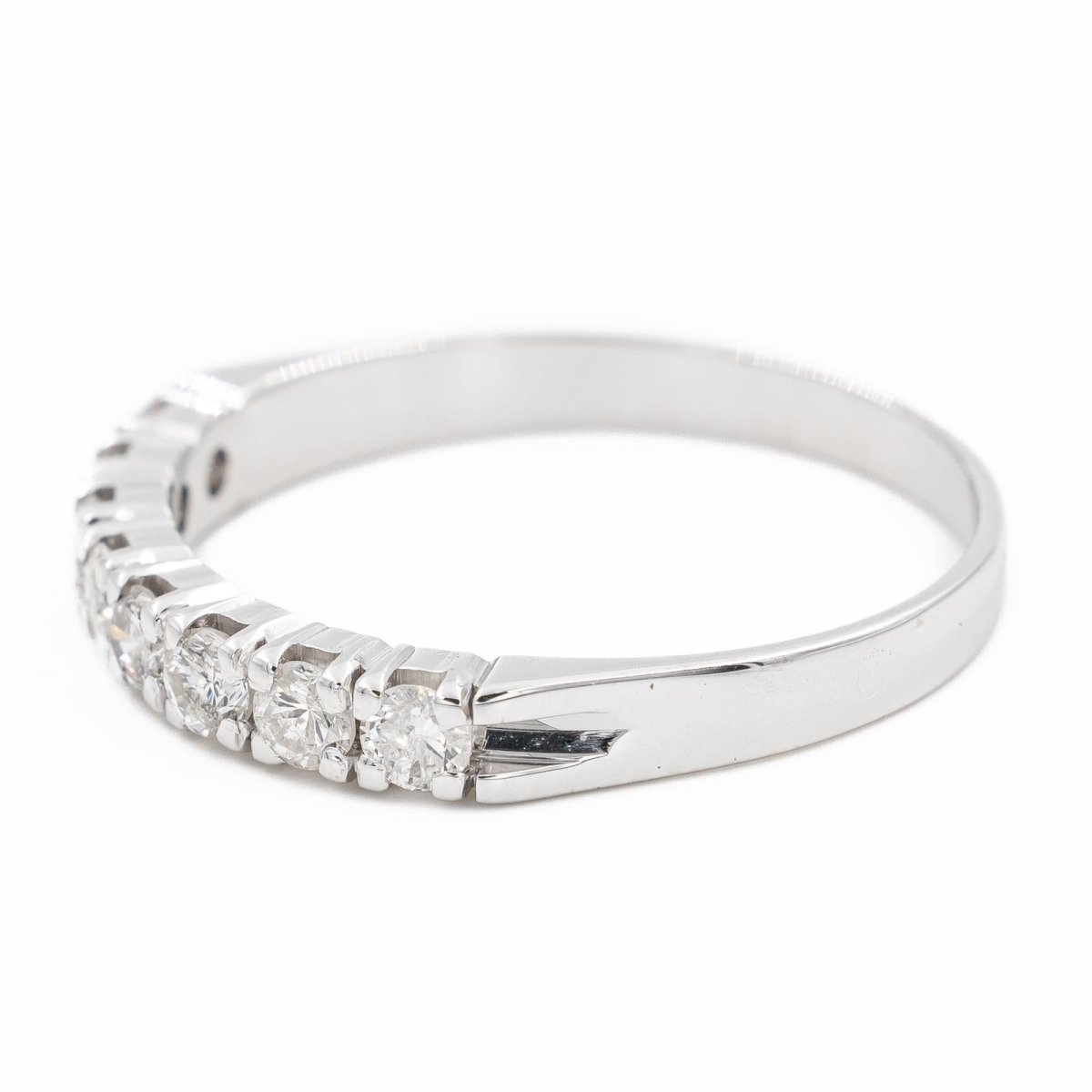 Bague Alliance en or blanc et diamants - Castafiore