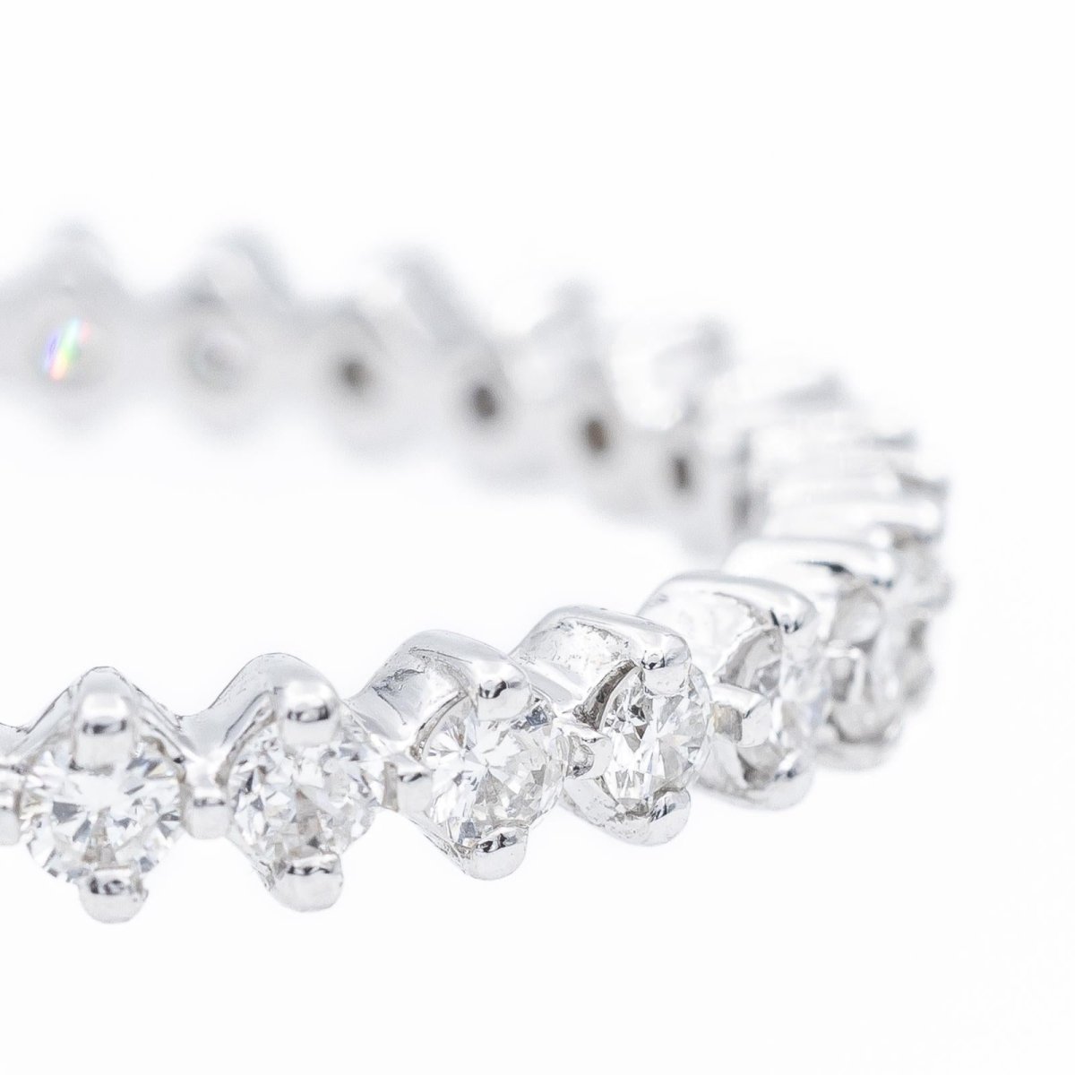 Bague Alliance en or blanc et diamants - Castafiore