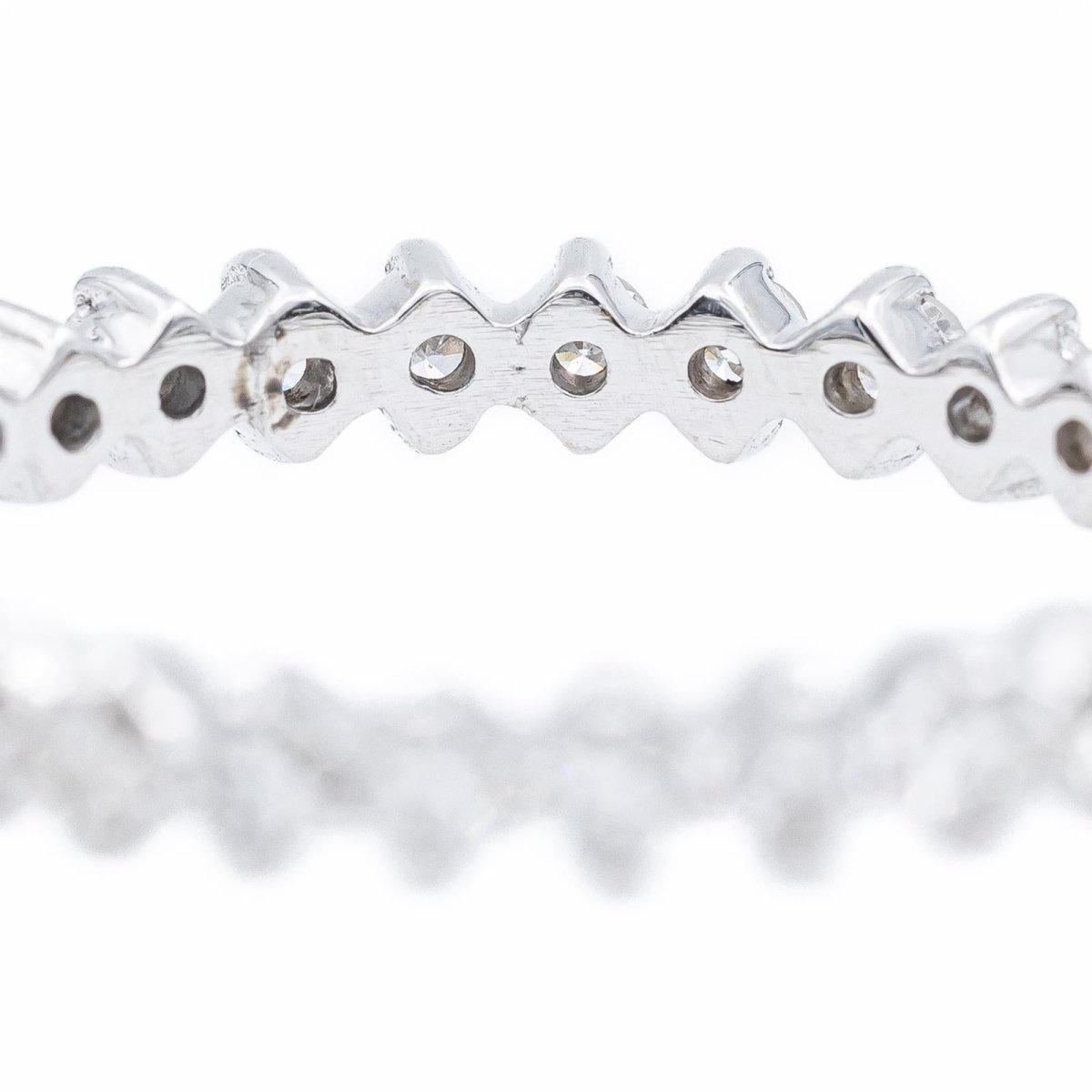 Bague Alliance en or blanc et diamants - Castafiore