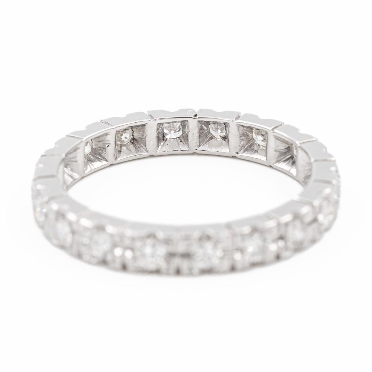 Bague Alliance en or blanc et diamants - Castafiore