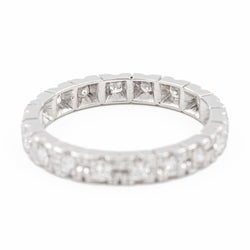 Bague Alliance en or blanc et diamants - Castafiore