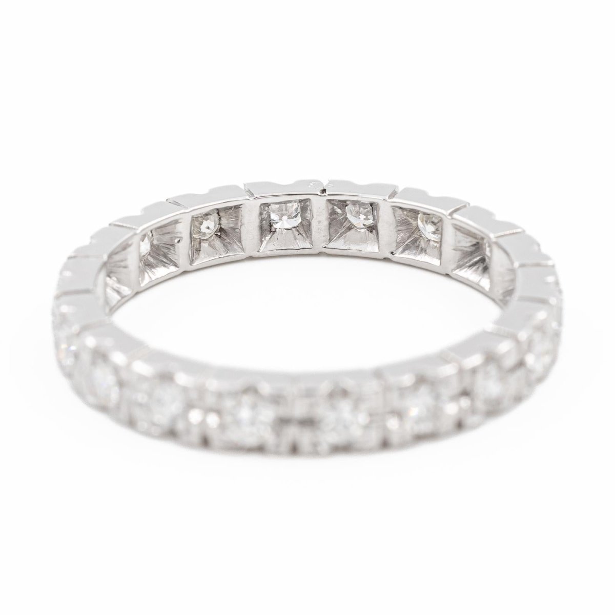 Bague Alliance en or blanc et diamants - Castafiore