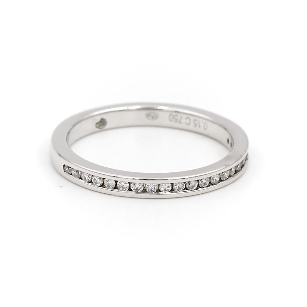 Bague Alliance en or blanc et diamants - Castafiore