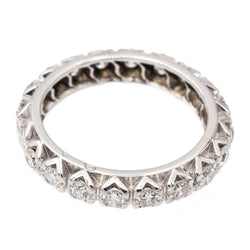 Bague Alliance en or blanc et diamants - Castafiore