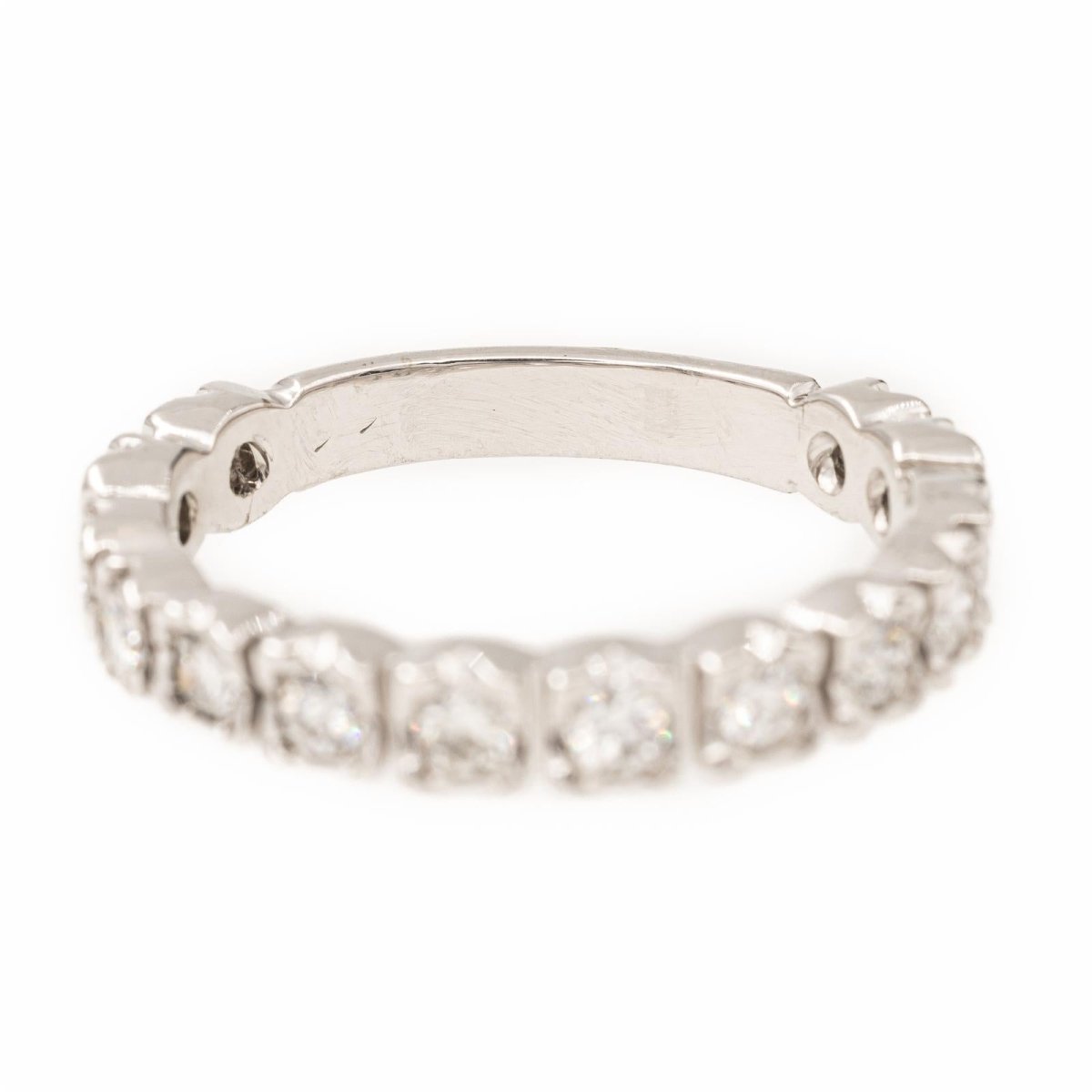 Bague Alliance en or blanc et diamants - Castafiore