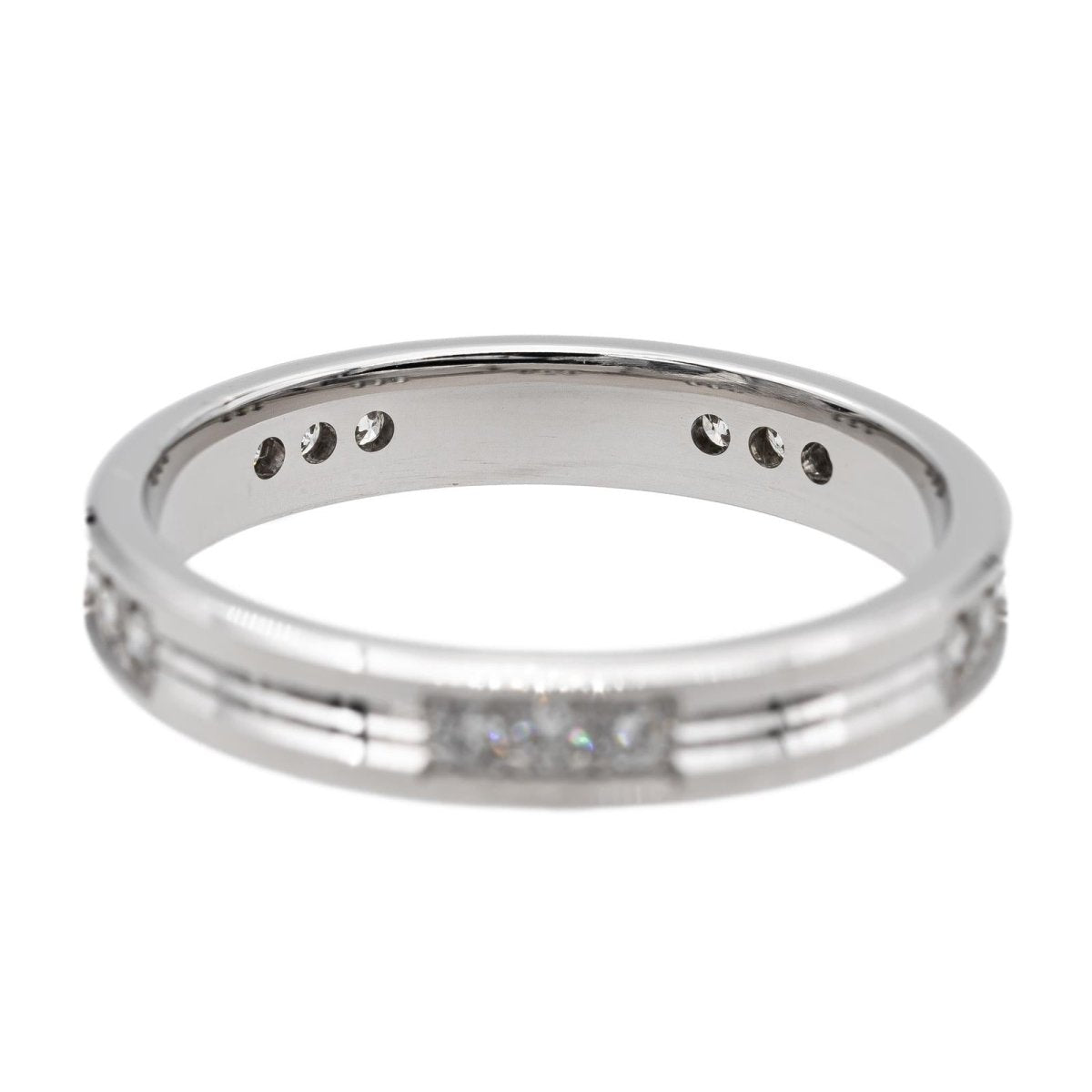 Bague Alliance en or blanc et diamants - Castafiore