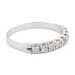 Bague Alliance en or blanc et diamants - Castafiore