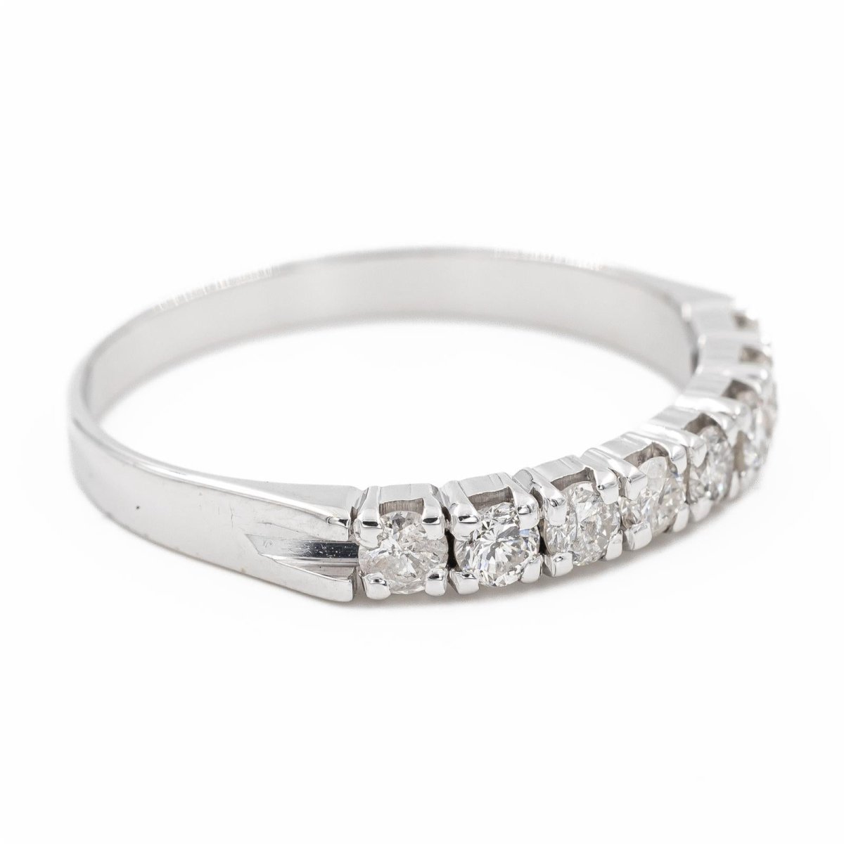 Bague Alliance en or blanc et diamants - Castafiore