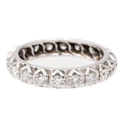 Bague Alliance en or blanc et diamants - Castafiore