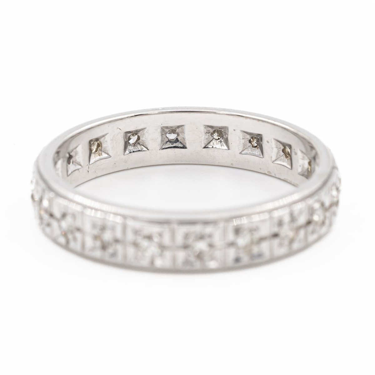 Bague Alliance en or blanc et diamants - Castafiore