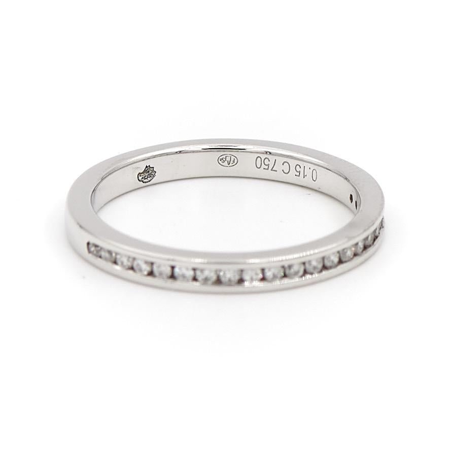 Bague Alliance en or blanc et diamants - Castafiore