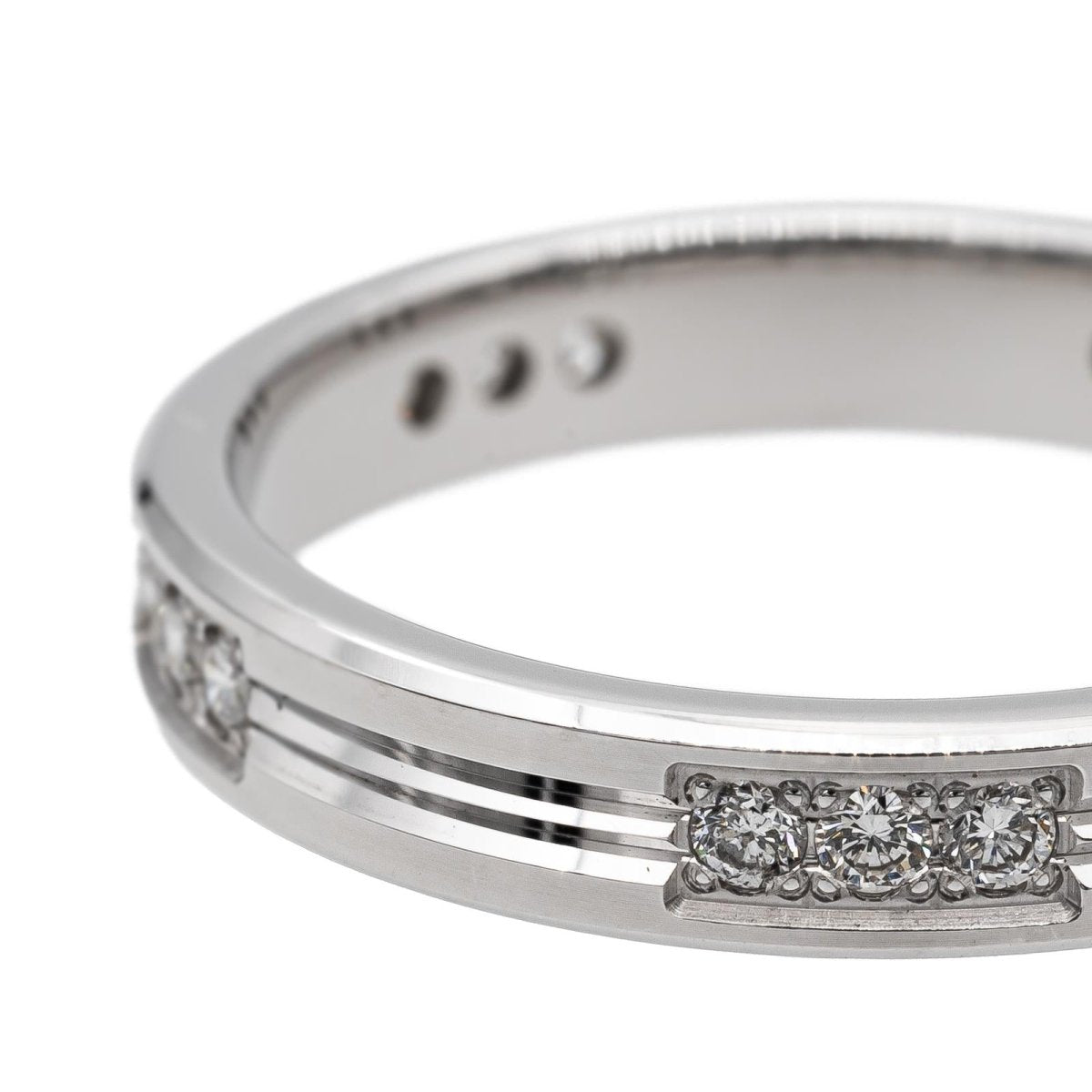 Bague Alliance en or blanc et diamants - Castafiore