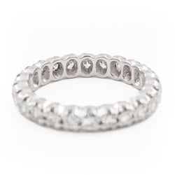 Bague Alliance en or blanc et diamants - Castafiore
