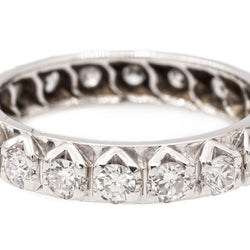 Bague Alliance en or blanc et diamants - Castafiore