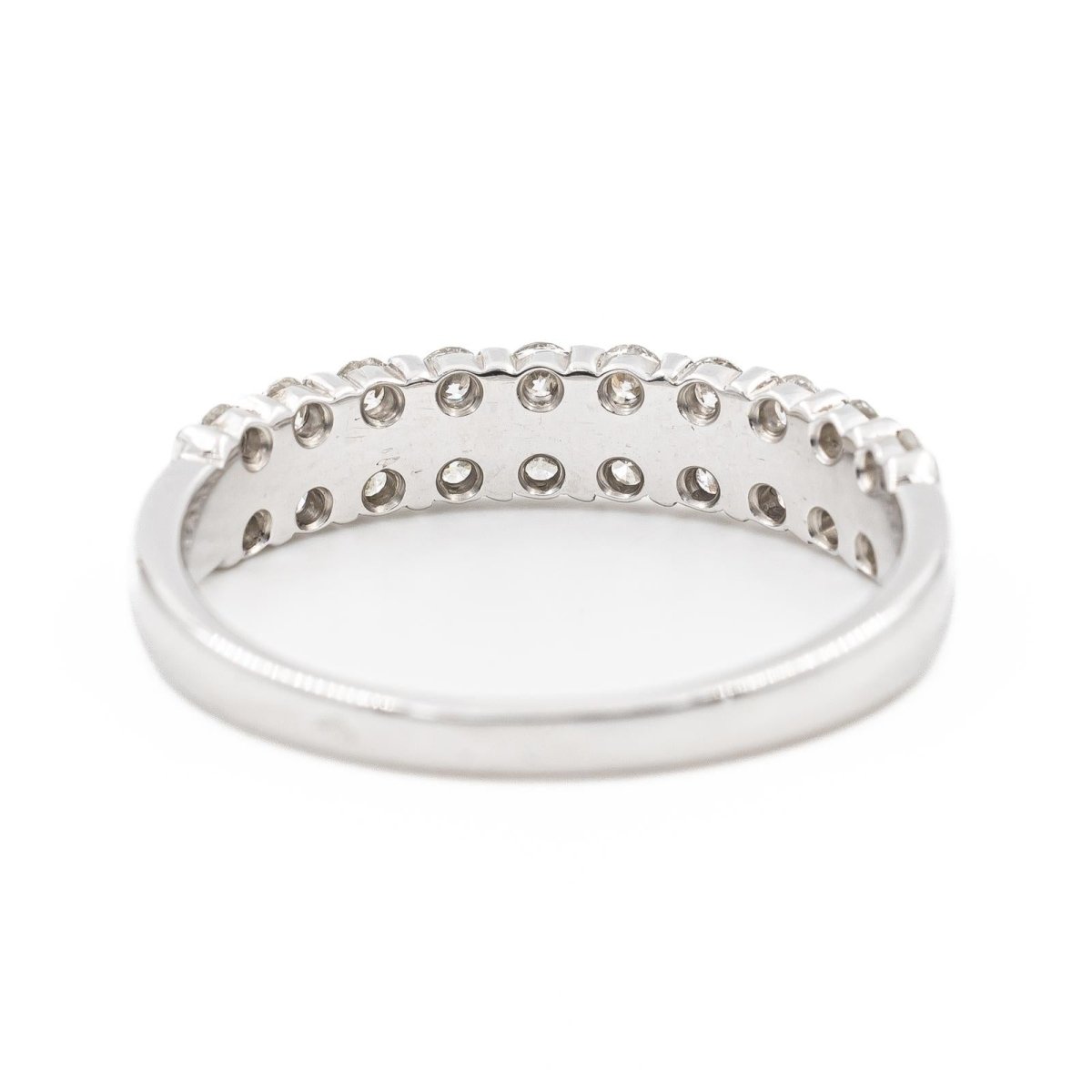 Bague Alliance en or blanc et diamants - Castafiore