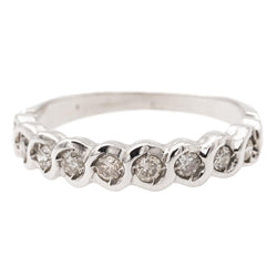 Bague Alliance en or blanc et diamants - Castafiore