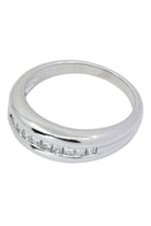 Bague Alliance En Or Blanc Et Diamants - Castafiore