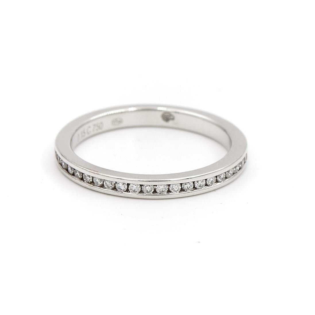 Bague Alliance en or blanc et diamants - Castafiore
