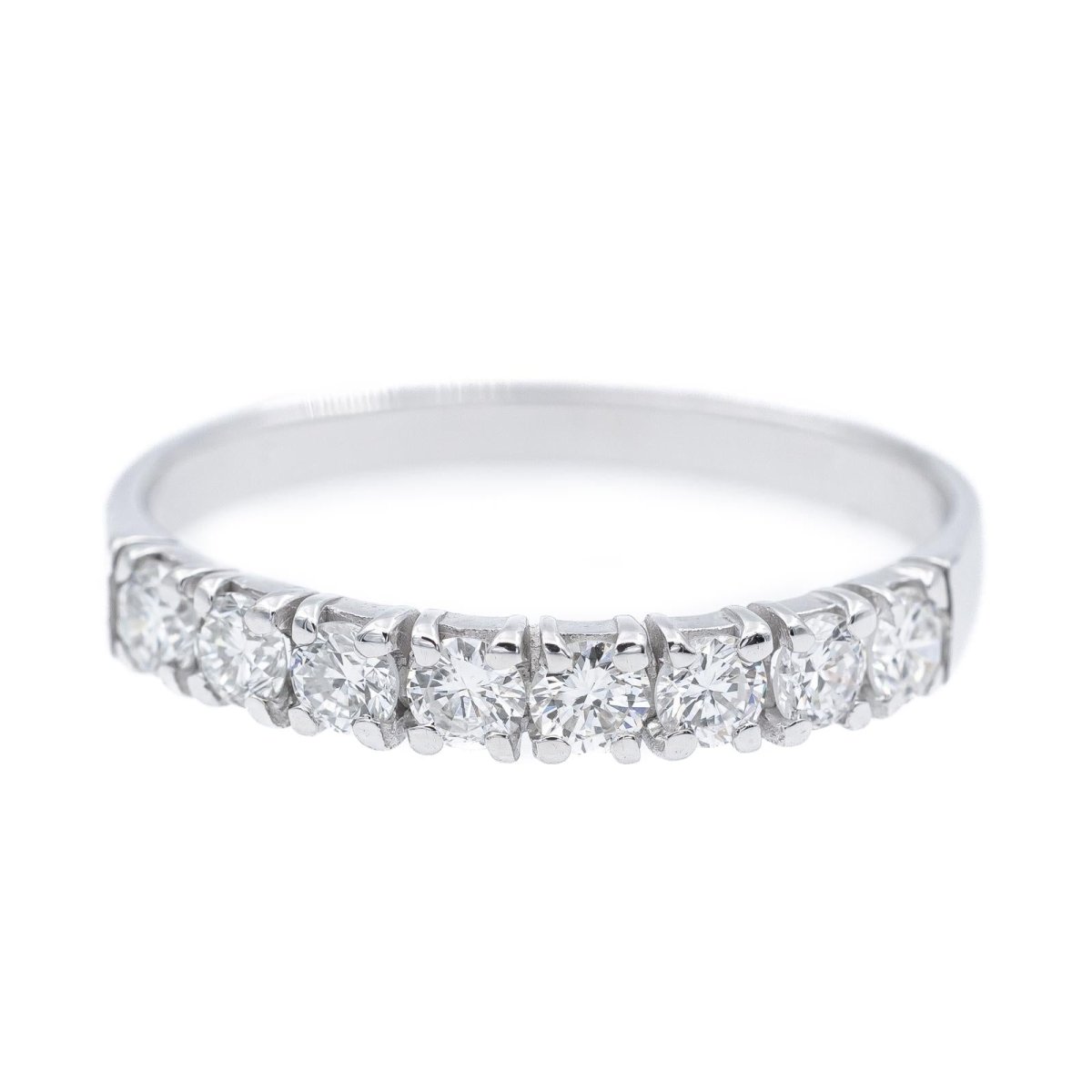 Bague Alliance en or blanc et diamants - Castafiore