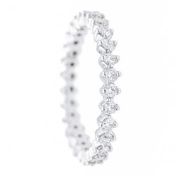 Bague Alliance en or blanc et diamants - Castafiore