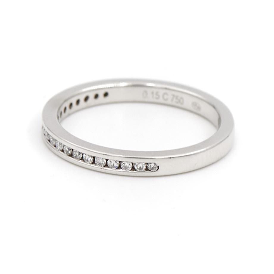 Bague Alliance en or blanc et diamants - Castafiore