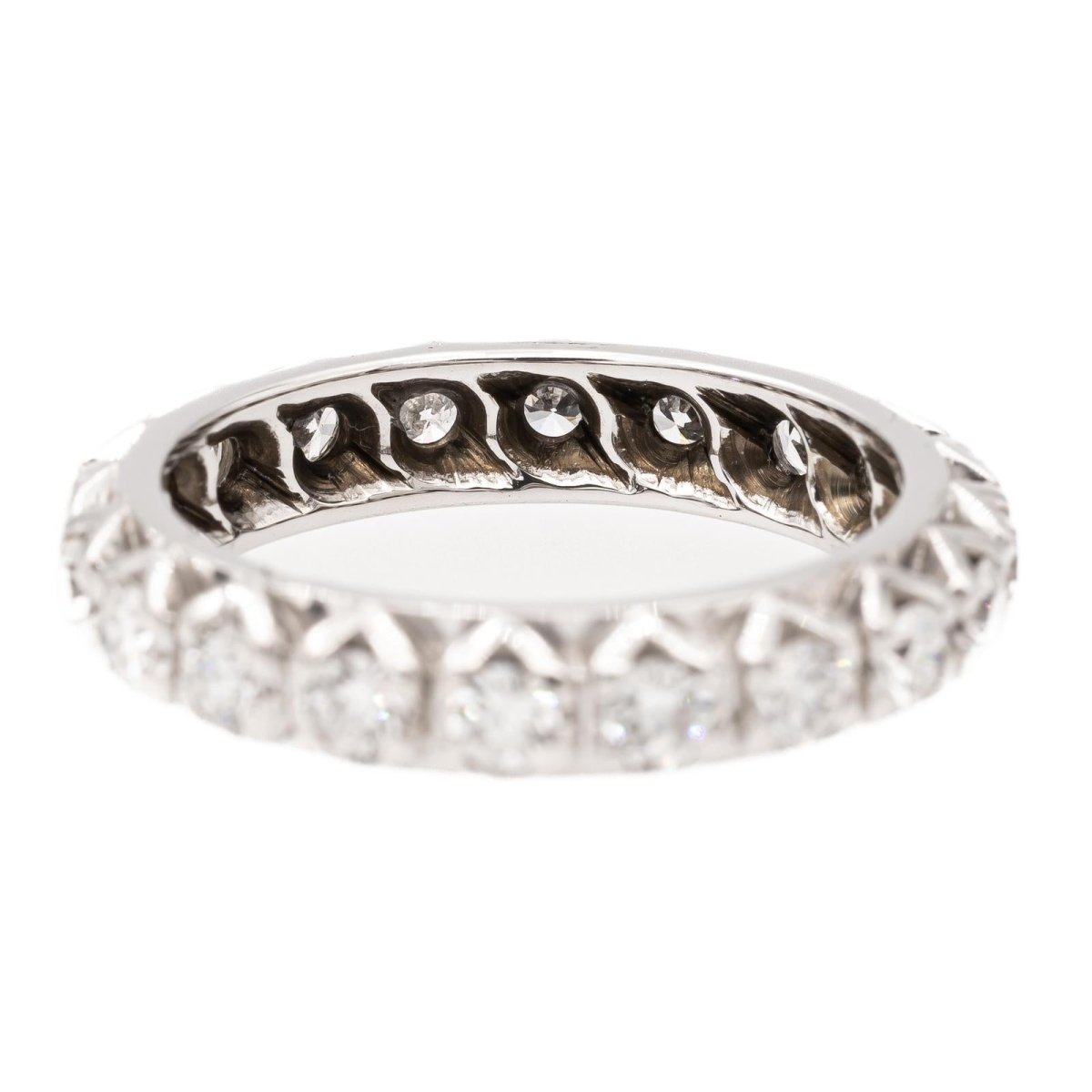 Bague Alliance en or blanc et diamants - Castafiore