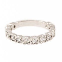 Bague Alliance en or blanc et diamants - Castafiore