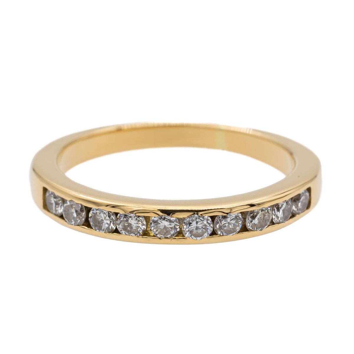 Bague Alliance en or jaune et diamants - Castafiore