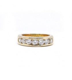 Bague Alliance en or jaune et diamants - Castafiore