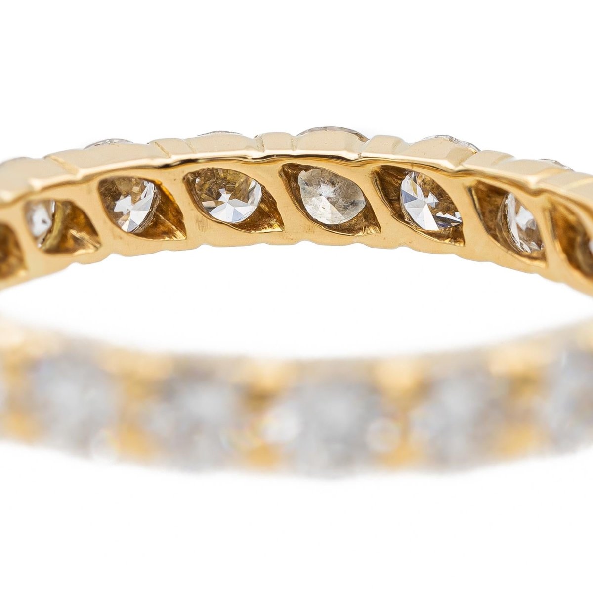 Bague Alliance en or jaune et diamants - Castafiore