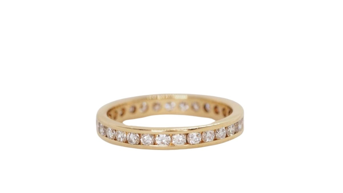 Bague Alliance en or jaune et diamants - Castafiore