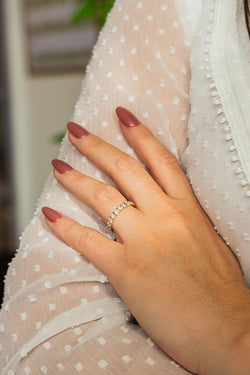 Bague Alliance en or jaune et diamants - Castafiore