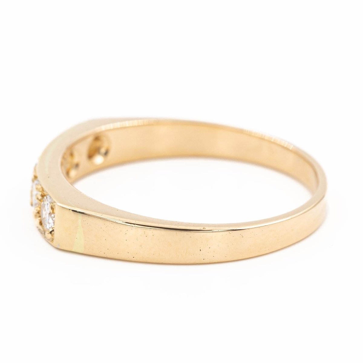 Bague Alliance en or jaune et diamants - Castafiore