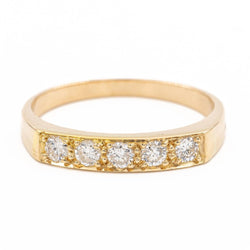 Bague Alliance en or jaune et diamants - Castafiore