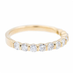 Bague Alliance en or jaune et diamants - Castafiore