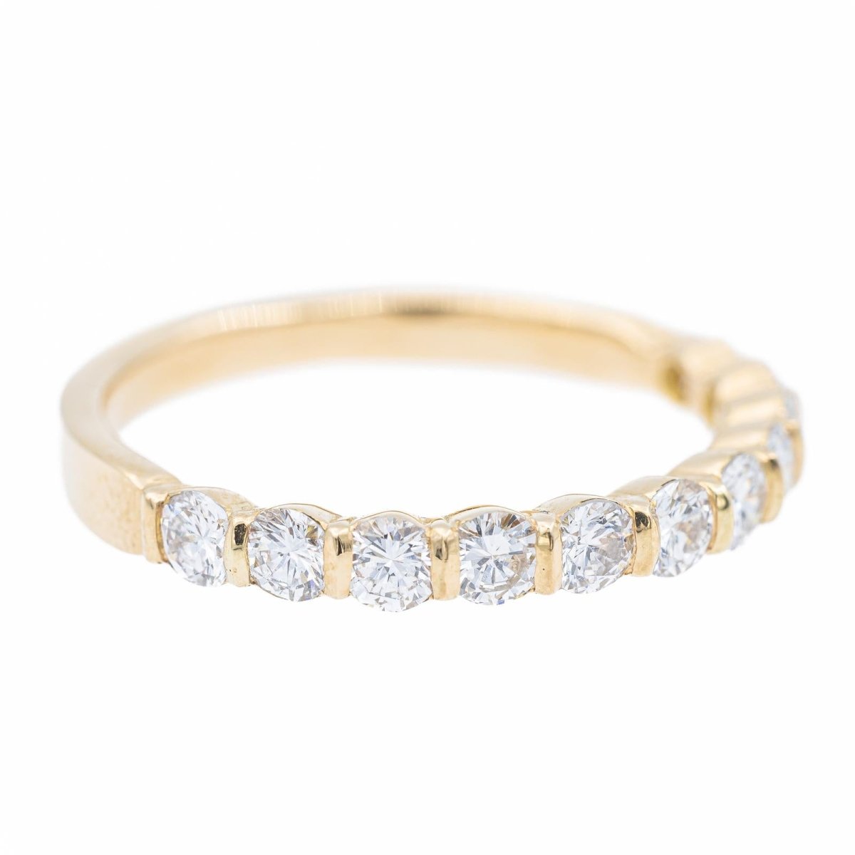 Bague Alliance en or jaune et diamants - Castafiore