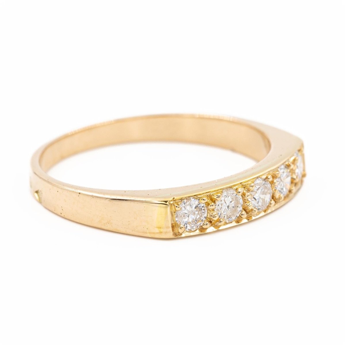 Bague Alliance en or jaune et diamants - Castafiore